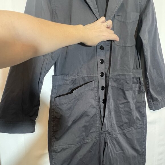 Alex Mill Women’s Jumpsuit XS Iron Grey Cotton Long Sleeves Button Pockets - Picture 12 of 16